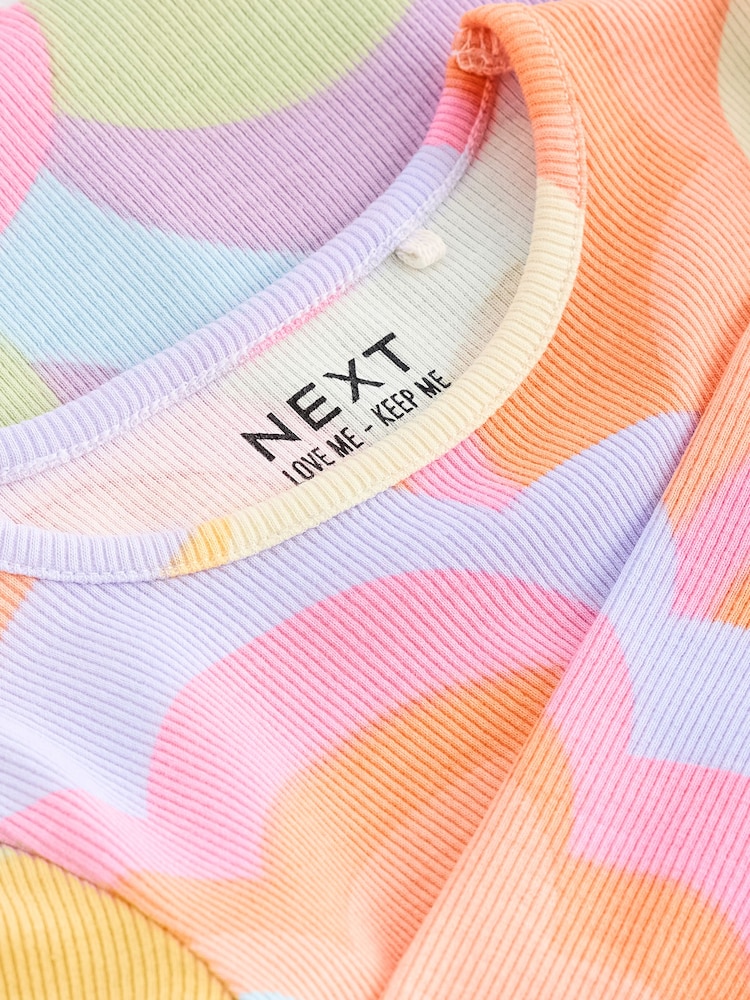 Rainbow Cotton Rich Long Sleeve Rib T-Shirt (3mths-7yrs) - Image 7 of 7