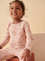 Pink Ballet Cotton Rich Long Sleeve Rib T-Shirt (3mths-7yrs) - Image 1 of 7