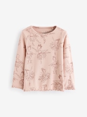 Pink Ballet Cotton Rich Long Sleeve Rib T-Shirt (3mths-7yrs) - Image 5 of 7