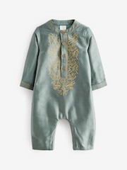 Green Occasion Baby Romper (0mths-2yrs) - Image 1 of 7