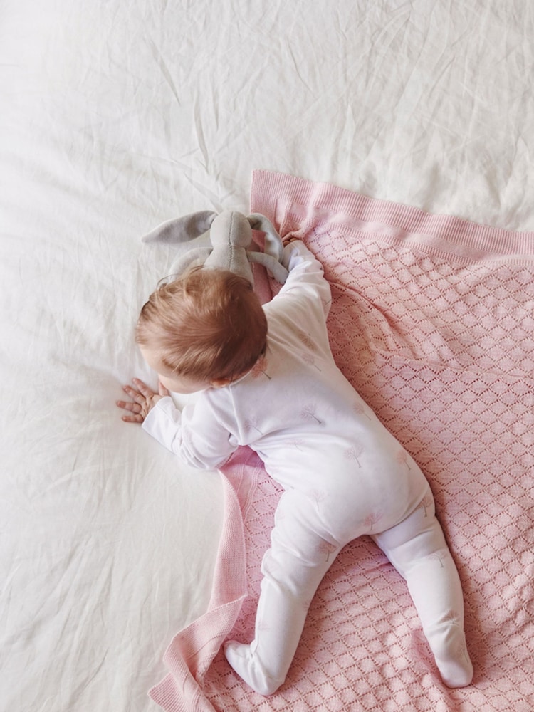 Purebaby Pink Zip 100% Cotton Sleepsuits 4 Pack - Image 4 of 4 Purebaby Pink Zip 100% Cotton Sleepsuits 4 Pack - Image 4 of 4