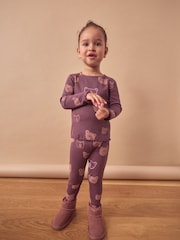 Chocolate Brown Bears Cotton Rich Long Sleeve Rib T-Shirt (3mths-7yrs) - Image 2 of 7