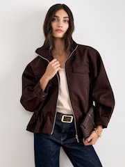 Phase Eight Brown Nina Suedette Jacket - Image 1 of 7