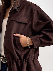 Phase Eight Brown Nina Suedette Jacket - Image 4 of 7