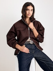 Phase Eight Brown Nina Suedette Jacket - Image 6 of 7