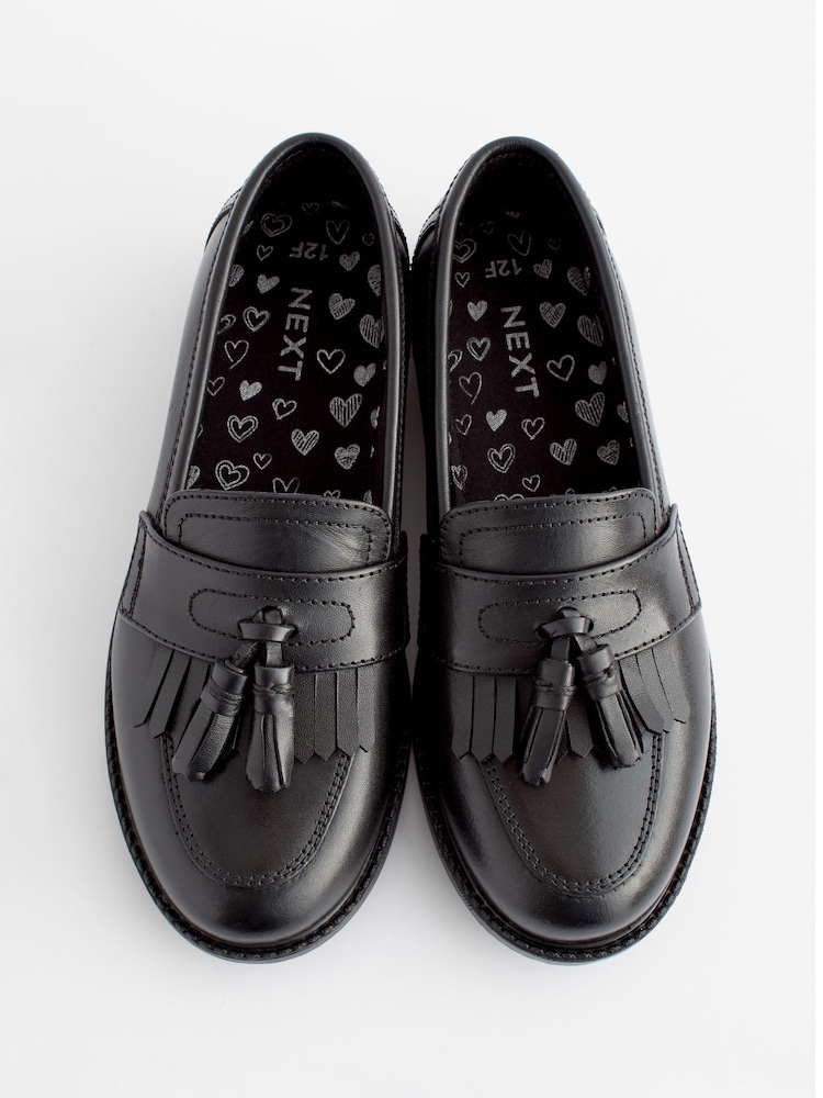 Noir mat - Mocassins en cuir Chaussures d'école - Image 5 of 8