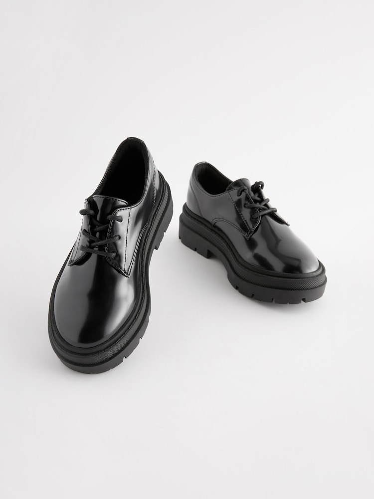 Noir à lacets - Chaussures d’école épaisses - Image 2 de 8