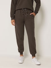 Maro Ciocolată - Pantaloni de sport cu manșete M&Co Mărimi mici - Imaginea 1 din 5