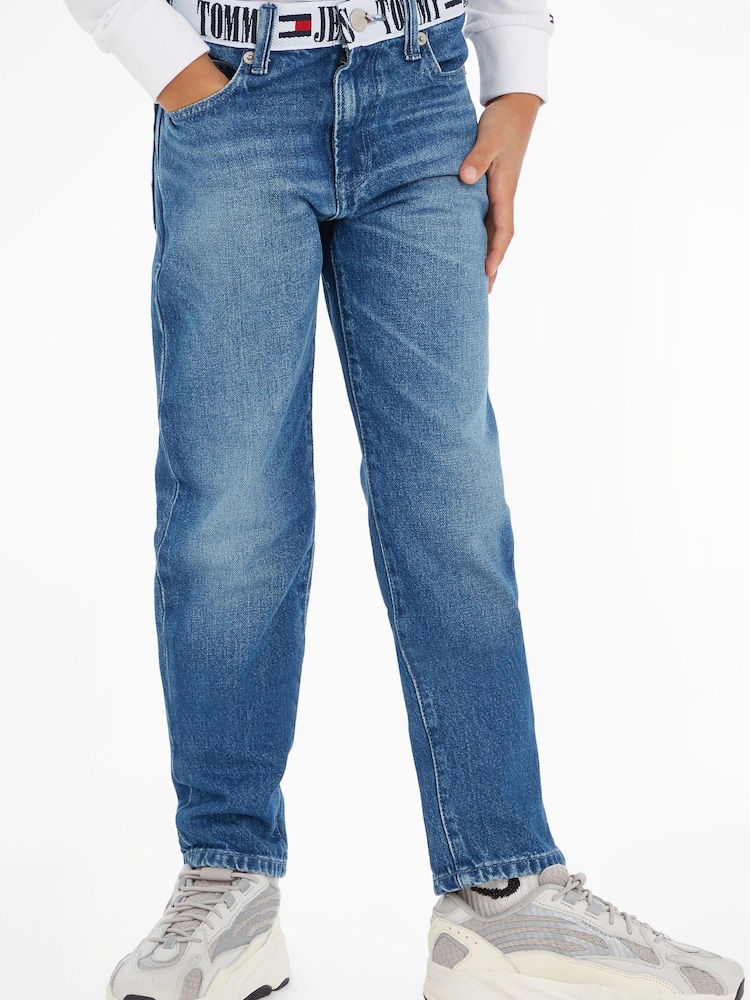 Buy Tommy Hilfiger Blue Boys Modern Straight Monotype Tape Jeans
