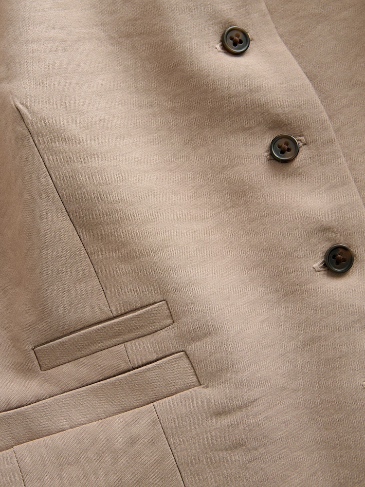 Mink Brown One Shoulder Waistcoat - Image 6 of 6