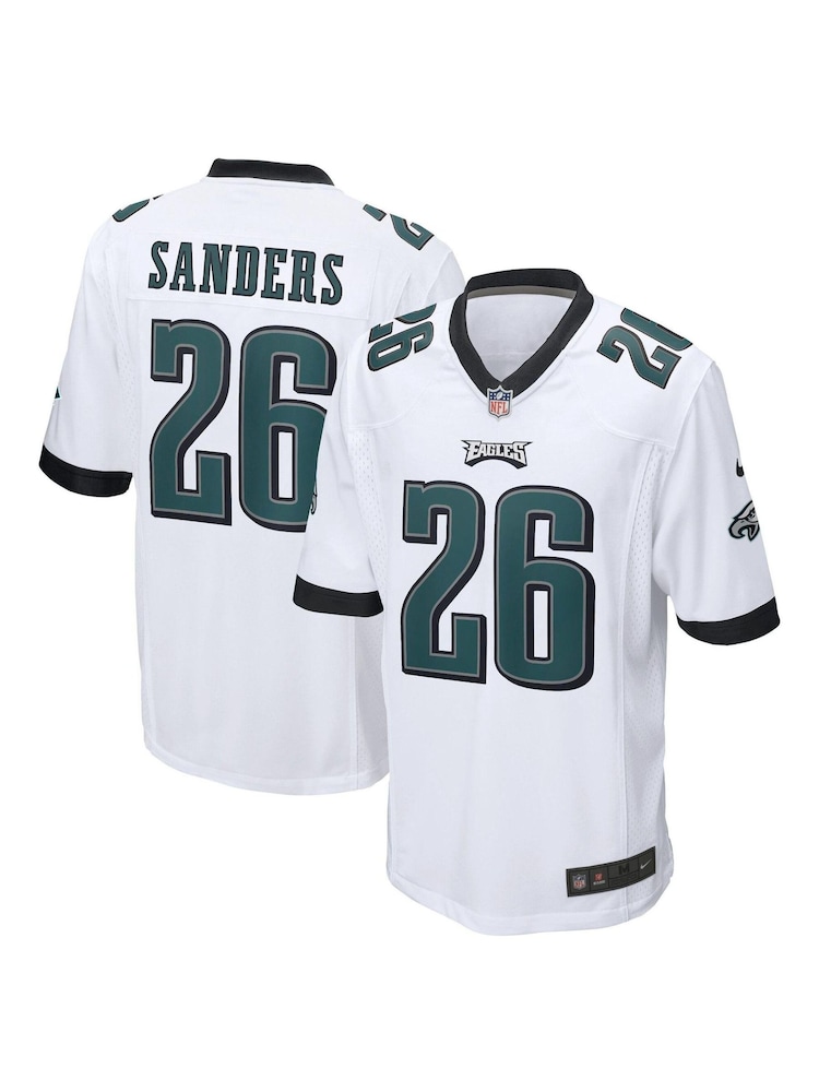 Nike White NFL Philadelphia Eagles Game Road Jersey - Miles Sanders - Image 1 of 3