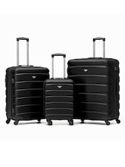 črna - Flight Knight Hardcase velik karirast; s karirastim vzorcem in Suitcases and Cabin Case Set of 3 - Slika 1 iz 6