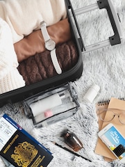 črna - Flight Knight Hardcase velik karirast; s karirastim vzorcem in Suitcases and Cabin Case Set of 3 - Slika 5 iz 6