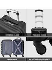 črna - Flight Knight Hardcase velik karirast; s karirastim vzorcem in Suitcases and Cabin Case Set of 3 - Slika 6 iz 6