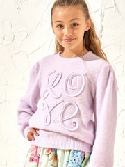 Angel & Rocket Purple Cecilia Supersoft Love Jumper - Image 1 of 6