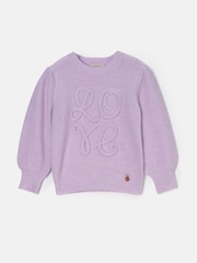 Angel & Rocket Purple Cecilia Supersoft Love Jumper - Image 4 of 6