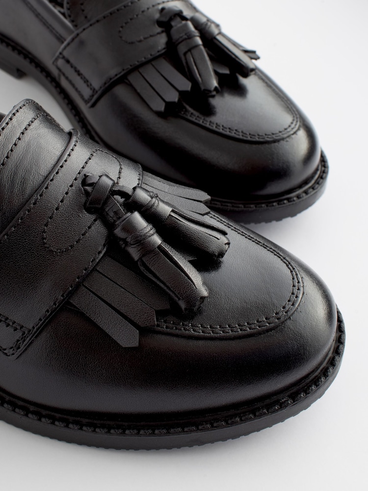 Negro mate - Mocasines escolares de cuero con borlas - Imagen 8 de 8 Negro mate - Mocasines escolares de cuero con borlas - Imagen 8 de 8