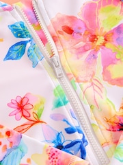 White Floral Long Sleeved Swimsuit (3-16yrs) - Image 8 of 8