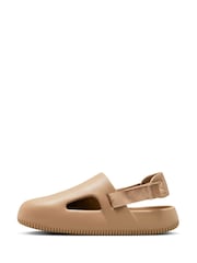 Nike Tan Brown Calm Mules Sliders - Image 4 of 10