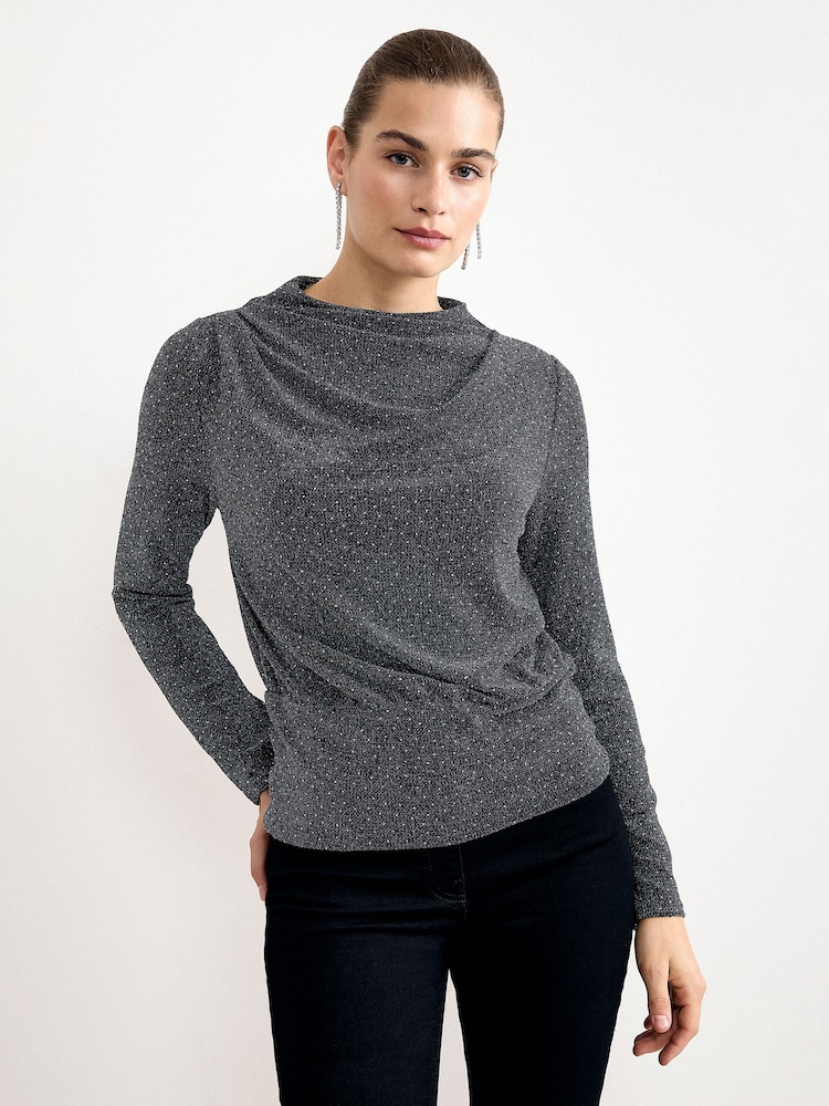 Phase Eight Silver Frosty Sparkle Top - Image 1 of 7