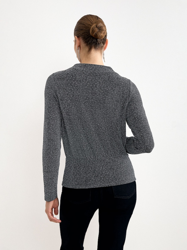 Phase Eight Silver Frosty Sparkle Top - Image 2 of 7