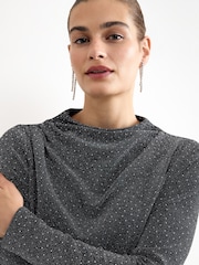 Phase Eight Silver Frosty Sparkle Top - Image 4 of 7