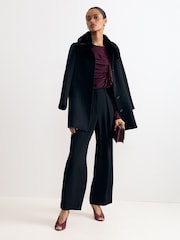 Phase Eight Red Kate Ruffle Mesh Top - Image 3 of 6