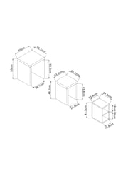 Dark Bronx Oak Effect Rectangle Set of 3 Nest of Tables - Image 3 of 3