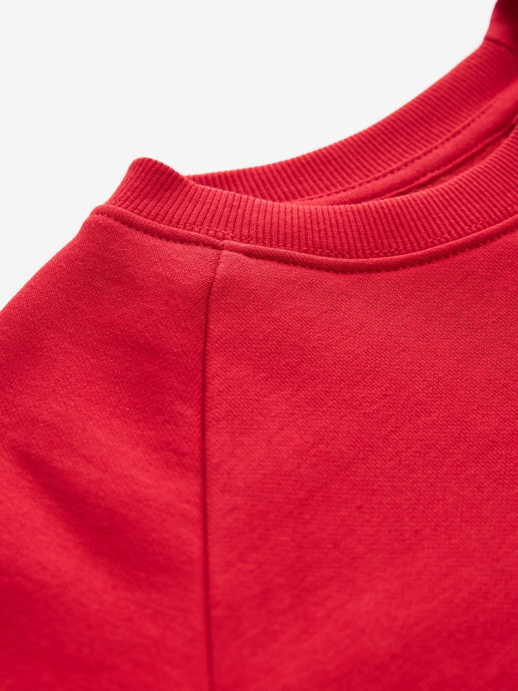 Red Crew Neck School Sweater (3-16yrs) - Image 3 of 5