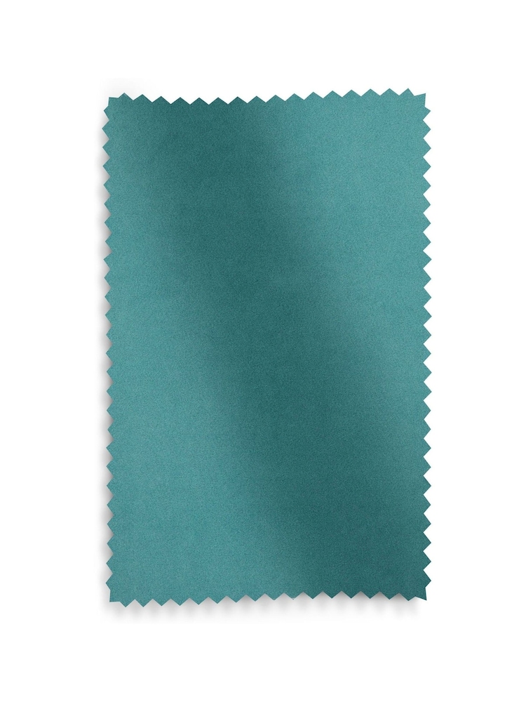 Teal Blue Soft Velvet Upholstery Swatch - Image 1 of 1