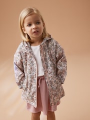 Pink Ditsy Shower Resistant Printed Cagoule (3mths-7yrs) - Image 2 of 10