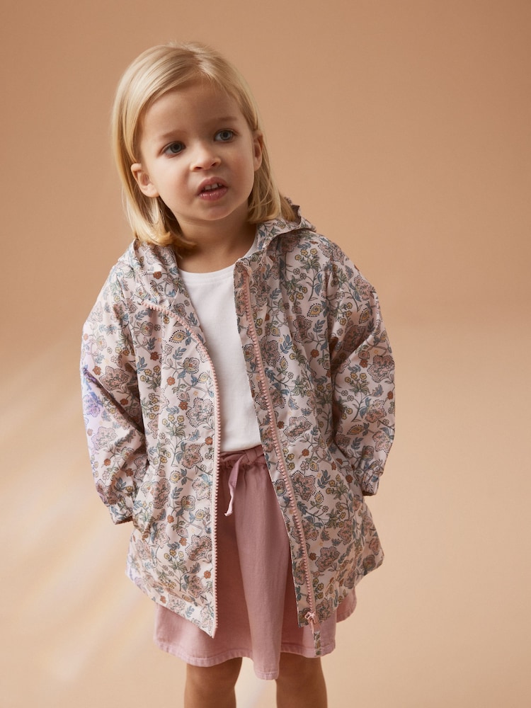Pink Ditsy Shower Resistant Printed Cagoule (3mths-7yrs) - Image 2 of 10