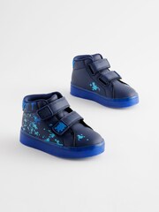 Navy High Top Touch Fastening Light Up Trainers - Image 1 of 7