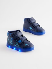 Navy High Top Touch Fastening Light Up Trainers - Image 2 of 7
