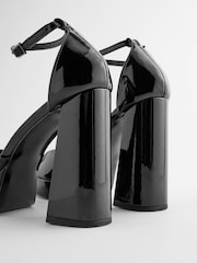 Black Forever Comfort® Square Toe Platform Heel Shoes - Image 9 of 9