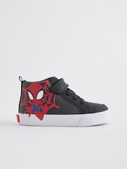Black Standard Fit (F) Spidey and Friends Elastic Lace Touch Fastening Boots - Image 2 of 5