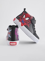 Black Standard Fit (F) Spidey and Friends Elastic Lace Touch Fastening Boots - Image 3 of 5