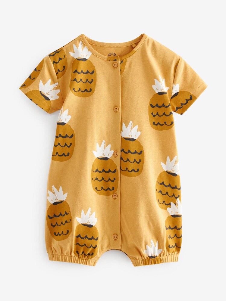 Gelbe Ananas - Baby Strampler aus Jersey (0 Monate – 3 Jahre) - Bild 1 von 6