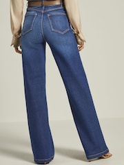 Dark Blue Hourglass Wide Leg Jeans - Image 4 of 6