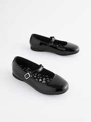 Black Patent Narrow Fit (E) Leather Mary Jane School Shoes - Image 1 of 7