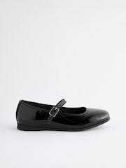 Black Patent Narrow Fit (E) Leather Mary Jane School Shoes - Image 2 of 7