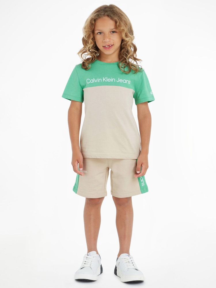 Calvin Klein Jeans Boys Natural Essential Colour Block 100% Cotton Set - Image 1 of 4