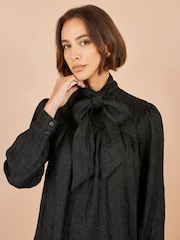 Yumi Black Scarf Tunic Dress - Image 3 of 5