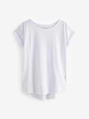 White/Brown/Neutral 100% Cotton Cap Sleeve T-Shirts 3 Pack - Image 3 of 8