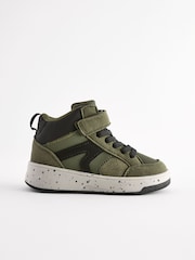 Green Elastic Lace Touch Fastening High Top Trainers - Image 2 of 6
