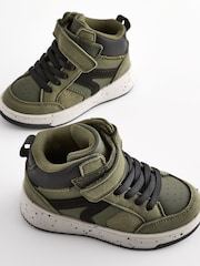 Green Elastic Lace Touch Fastening High Top Trainers - Image 4 of 6