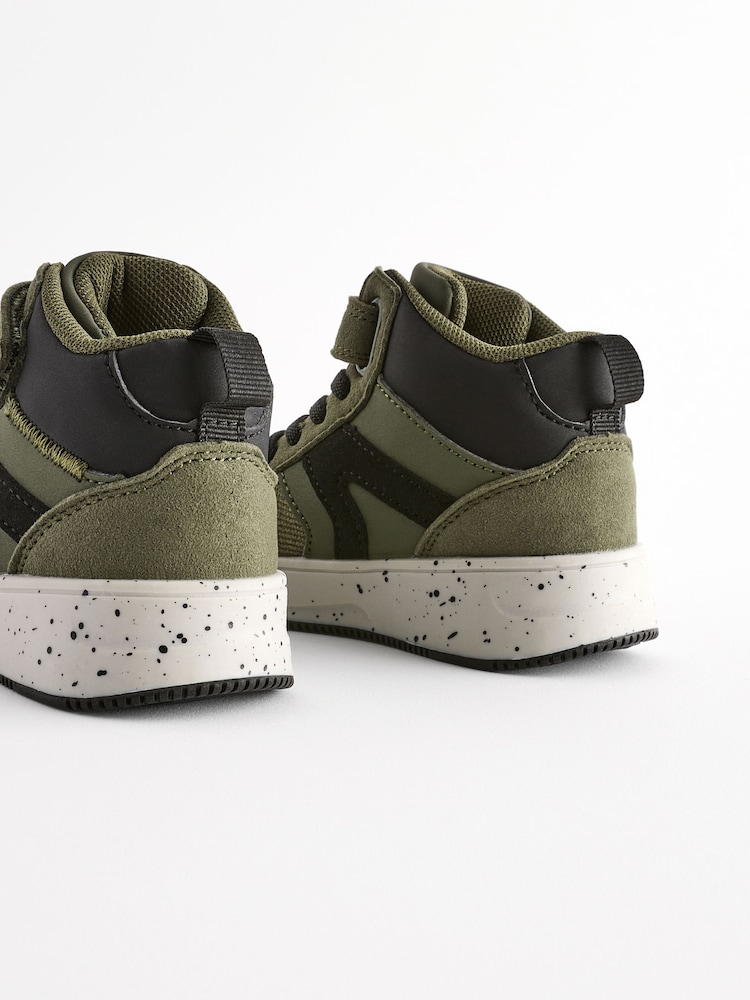 Green Elastic Lace Touch Fastening High Top Trainers - Image 6 of 6