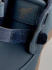 Navy Blue with Gum Sole Standard Fit (F) Warm Lined Touch Fastening Boots - Image 5 of 6