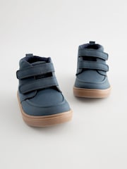 Navy Blue Wide Fit (G) Warm Lined Touch Fastening Boots - Image 1 of 5