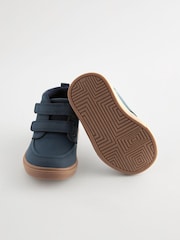 Navy Blue Wide Fit (G) Warm Lined Touch Fastening Boots - Image 3 of 5